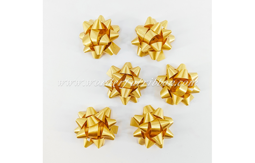 Lazo Estrella de Ribbon Sólido y Plano